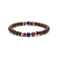 Bracciale Antracite Wood in Legno Pietre dure BWD08 BAOBAB